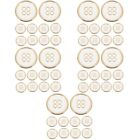  50 Pcs Practical Sewing Buttons Metal for Clothing Coats Replacement and Women