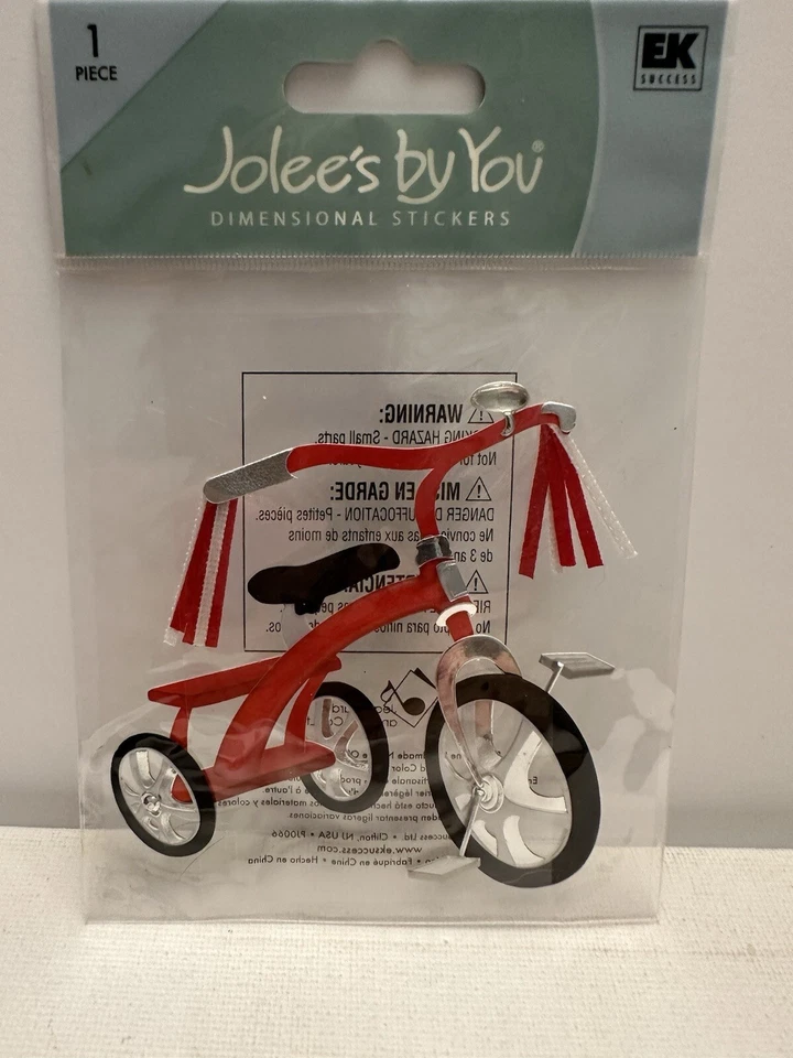 Jolee's Boutique剪贴簿贴纸儿童大型三轮车自行车 — 第 1/1 张图片