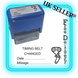 ZAHNRIEMEN GEWECHSELT.......WERKSTATT DIENSTEMPEL GRÖSSE 47X18mm TOP QUALITÄT - Bild 1 von 2