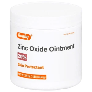 Rugby Zinc Oxide Ointment – 1 LB Jar – Diaper Rash & Skin Protectant Cream - Picture 1 of 4