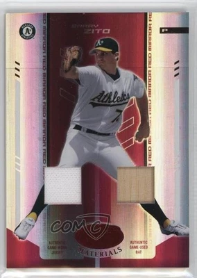 2004 Leaf Certified Materials Red Mirror Combo Relics /250 Barry Zito #18 - Image 1 of 2