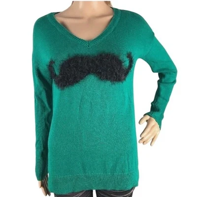 Suéter bigode chave cobre verde-azulado pequeno 100% algodão Jacksonville Jaguars - Imagem 1 de 3