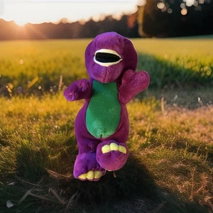 Vintage Barney The Dinosaur Plush 1992 Lyons Group Purple Stuffed Animal Toy - Picture 1 of 6