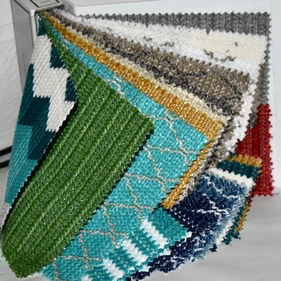 FABRIC SAMPLE BOOK Vivid & Neutral VENICE OUTDOOR Textured Variety 27pcs LOT - Image 1 of 4