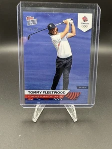 2024 Topps Now Olympic Team GB 19 Tommy Fleetwood Blue Parallel 16/99 - Bild 1 von 6