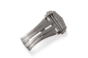 Omega Faltschließe 18mm Edelstahl mit aufgesetztem Logo  - Bild 1 von 3