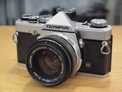 Olympus OM-1 35mm SLR Camera + 50mm Lens ( Faulty ). St No u18583 - Image 1 of 4