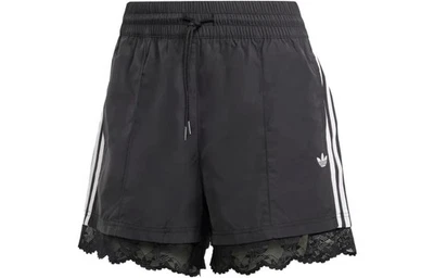 adidas Lace Trim 3-Stripes Shorts With Drawstring - Image 1 of 4