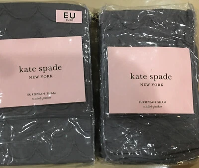 KATE SPADE 2 piezas fruncido euro sieira carbón tablero punto nuevo en paquete hermoso Foto 1 de 4