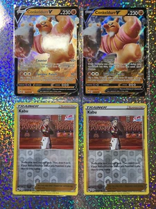 Pokemon TCG: GO Ultra Rare 040/078 Conkeldurr V; Reverse Holo 055/073 Kabu - Picture 1 of 14