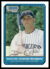 2006 Bowman Chrome Draft Picks & Prospects Refractor David Christensen #DP50 RC