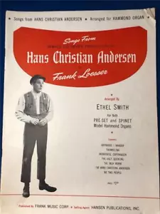 Hans Christian Andersen Songs Organ Sheet Music by Frank Loesser Arr Ethel Smith - Picture 1 of 1
