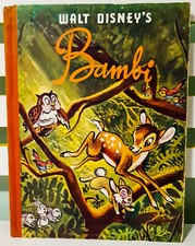 Walt Disney's Bambi! Vintage 1940's Original Hardback Children's Story Book!