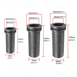 Crisol de grafito de alta pureza de 1/2/3 kg metal fundido oro plata cobre fundición - Imagen 1 de 12