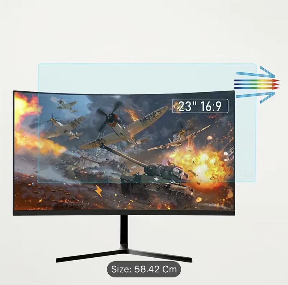 23 Inch Monitor Anti Blue Light Screen Protector For Diagonal 58.42cm - Image 1 of 1
