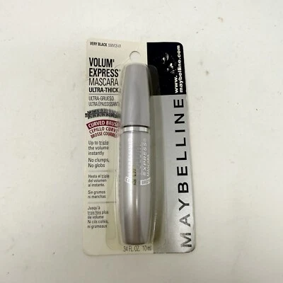 Maybelline Volum' Express Mascara Ultra Thick Very Black VTG Prop Curved Brush - Image 1 of 4