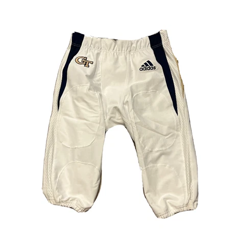 *SAMPLE* NWT ADIDAS STINGER FOOTBALL PANTS WHITE L GEORGIA TECH YELLOW JACKETS Cover