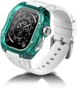 Funda translúcida correa de silicona para Apple Watch cubierta protectora ultra cristalina - Imagen 1 de 19