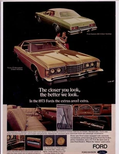 ORIGINAL 1973 FORD LTD BROUGHAM/FORD GALAXIE 500 PRINT AD FROM MAGAZINE - Picture 1 of 1
