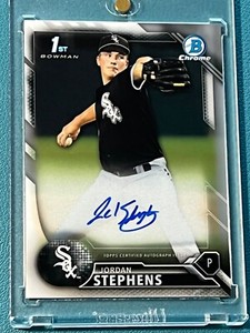 2016 BOWMAN CHROME - AUTOGRAPH - JORDAN STEPHENS (RC) AUTO #BCAP-JOS (SP) GEM!