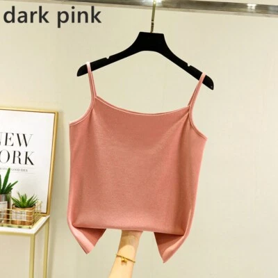 Women Spaghetti Strap Tank Top Thermal Camisole Vest Warm Fleece Lined Winter - image 1 of 4
