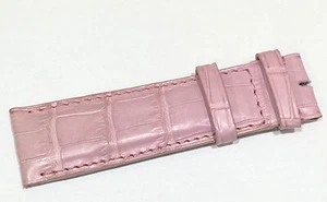 Tanque de cocodrilo rosa con correa Cartier de cuero de cocodrilo 20 x 18 mm fabricante de equipos originales/ - Imagen 1 de 4