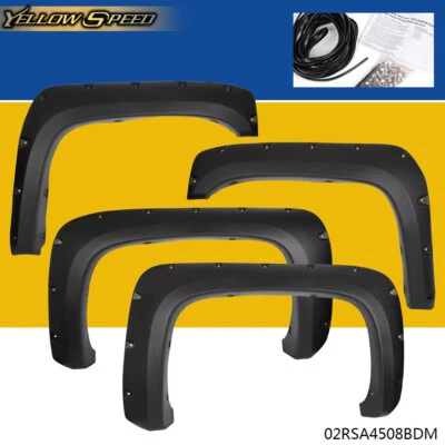 适合 2007 - 2013 雪佛兰 Silverado 1500 2500HD 3500HD 口袋铆钉挡泥板耀斑 — 第 1/4 张图片