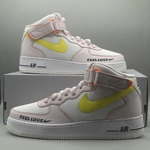 Nike Air Force 1 '07 Mid "Feel Love" Sneakers FD0869 100 Women's Size 10.5 - Picture 1 of 15
