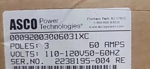 Asco 92003006031XC Remote Control Switch *ENCLOSED* - Picture 1 of 5