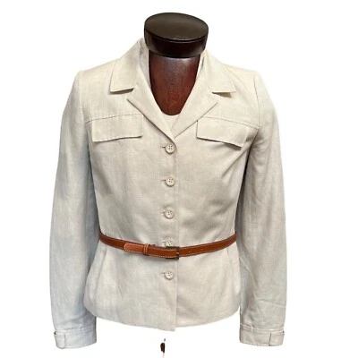 Classiques Entier куртка льняная смесь с ремнем средний - Изображение 1 из 4