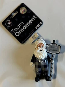 New York Yankees Christmas Tree Holiday Ornament - Santa Plaid Overalls - Resin - Picture 1 of 3