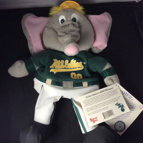 Stomper MLB Oakland Athletics A'S Mascot Plush Hand Puppet 14" The Trumpet W Tag Cover