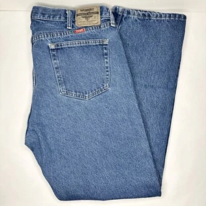 Jeans Wrangler uomo taglia 38x32 blu denim eroe cinque stelle vestibilità rilassata vita alta - Foto 1 di 6