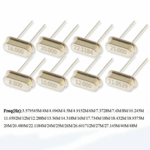 Resonador oscilador de cristal pasivo de cuarzo 49S 4.000-48.000 MHz ±20 PPM DIP 2 pines - Imagen 1 de 4