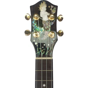 Mermaid Real Inlaid MOP Solid Bird Eye Mahogany Ukulele Tenor Handmade S-1201 - Picture 1 of 9
