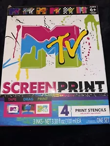 MTV Screen Printing DIY Kit 4 Print MTV Logo Stencils Included - Picture 1 of 2