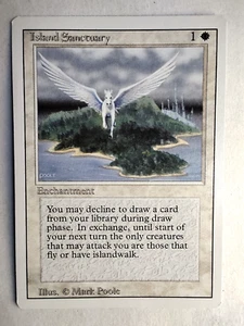 Island Sanctuary NM Revised English Rare 1994 MTG Magic - Picture 1 of 4
