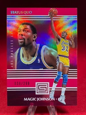 2017-18 Panini Status Quo Red /299 Magic Johnson #10 HOF - Image 1 of 2