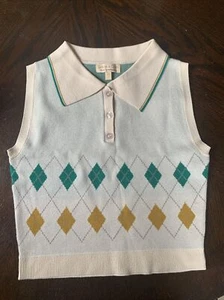 Sage & Oak Young Contemporary Sleeveless Wool Top Size M - Picture 1 of 3