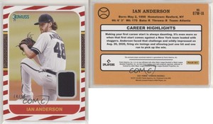 2021 Panini Donruss Retro 1987 Materials Red /99 Ian Anderson #87M-IA Rookie RC