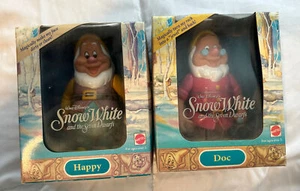 Muñeca Disney Happy & Doc Dwarf 'Color Change' 1992 Mattel Blancanieves y 7 Enanos - Imagen 1 de 6