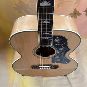 Wood SJ200 Acoustic Guitar Top Solid Spruce B&S Maple NO EQ Free Ship - Picture 1 of 6