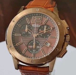 Gents Rose Gold PVD Plated Rotary Rotary &Co RGS00004/42/16 Chronograph Watch - Picture 1 of 8
