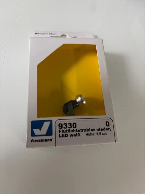 Viessmann 9330 Spur H0 Flutlichtstrahler nieder LED weiß NEU und OVP - Bild 1 von 1