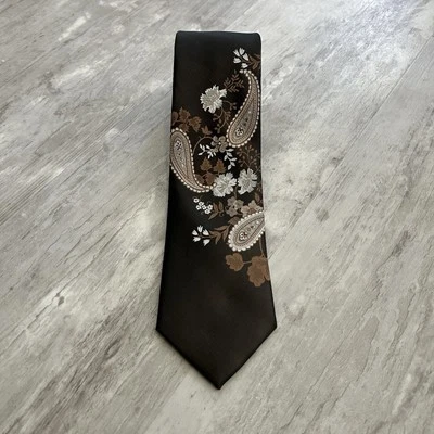 Corbata vintage Pierre Cardin cachemira marrón cobre RN20485 Foto 1 de 4