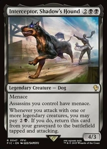 x1 Interceptor, Shadow's Hound R MTG Commander: Final Fantasy M/NM, English - Picture 1 of 1