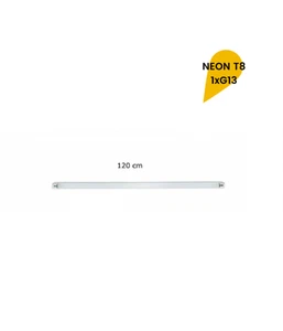 Reglette Plafoniera Neon Led T8 Interno Tubo G13 120 Cm Parete Soffitto T8-120a - Foto 1 di 2