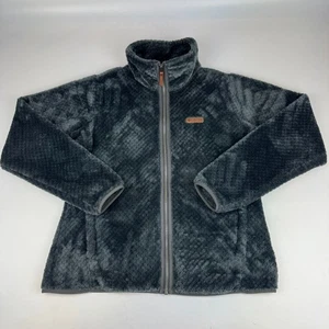 Chaqueta polar Columbia para mujer talla L Fire Side II Sherpa Deep Pile cremallera completa gris - Imagen 1 de 8