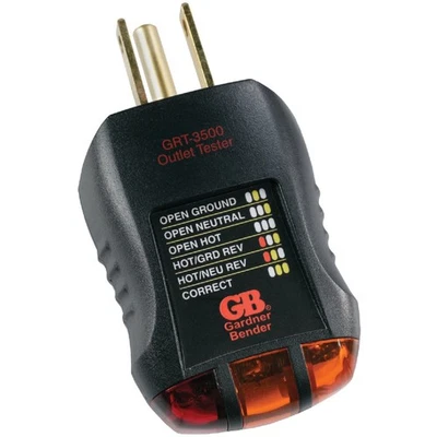 Probador de circuito enchufable de 3 clavijas Gardner Bender GRT-3500 Gardner Bender GRT-3500 Foto 1 de 2