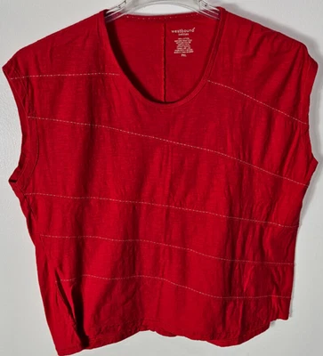 Westbound Petite Women's Size PXL Red Shirt Top Sleeveless Classic Neckline - Image 1 of 3